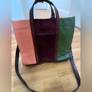 Fossil Multicolor Leather Tote Bag